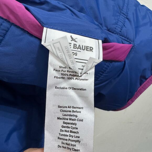 Eddie Bauer Kids Youth Reversible Jacket Size Large (14/16) New Teddy Purple Blu - Picture 6 of 12